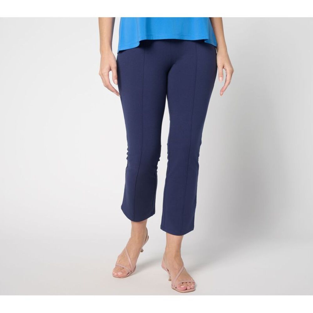Liberare Women's Petite Pants PS Women Control Tummy 86 Straight Leg Blue